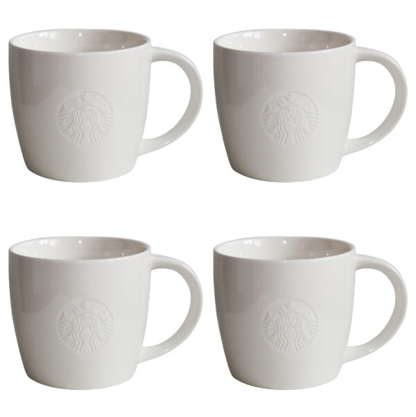 Starbucks Mug Grande Fore Here Series white set of 4