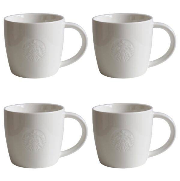 Starbucks Mug Short 8oz 4er Set weiss Fore Here Collectors