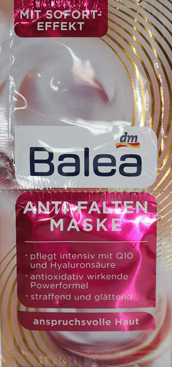 Balea Anti-Falten-Maske Q10 10er Pack für 20 Anwendungen