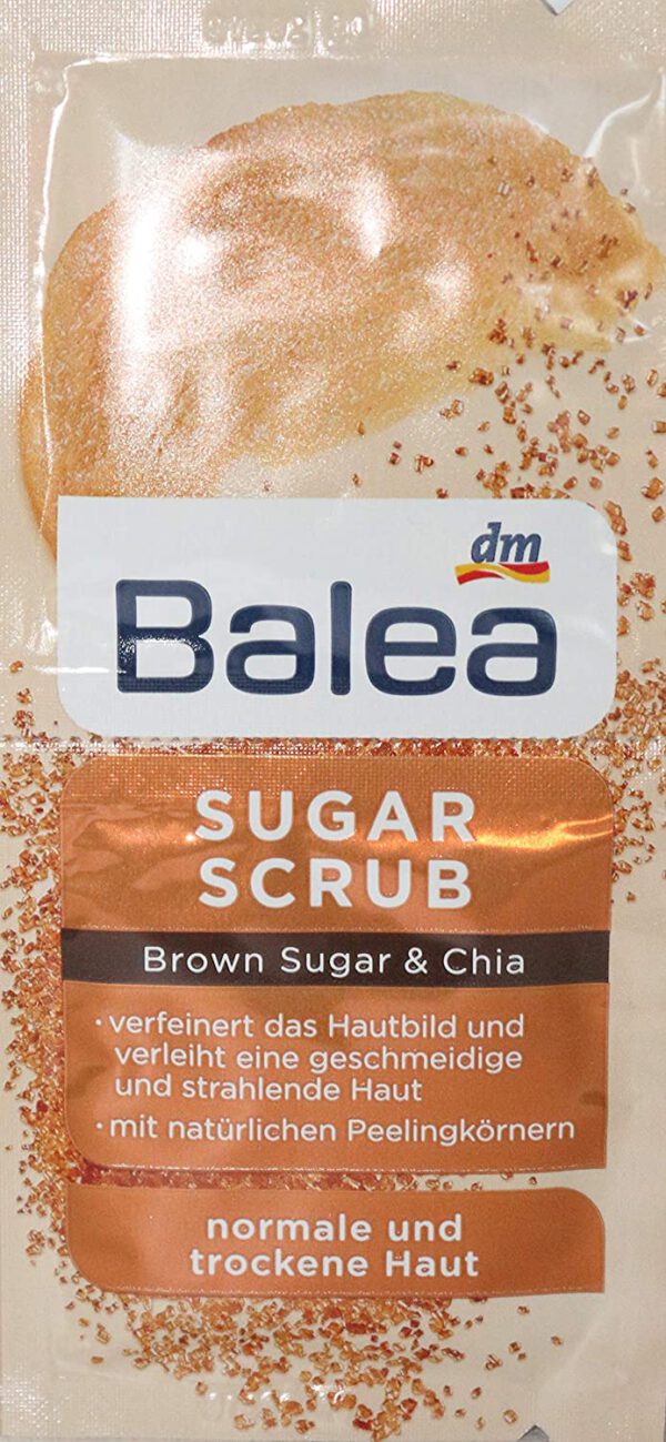 Balea Sugar Scrub Peeling Brown Suger & Chia 10er Set