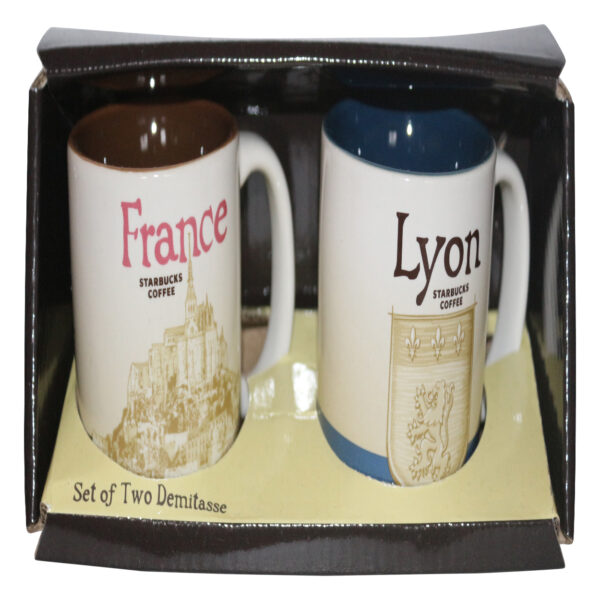 Starbucks Espresso Set Demitasse Lyon Frankreich/France Kaffee Espresso Tasse
