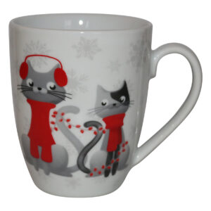 Weihnachts-Winter-Kollektion Markenporzellan Kaffee Tassen Katze