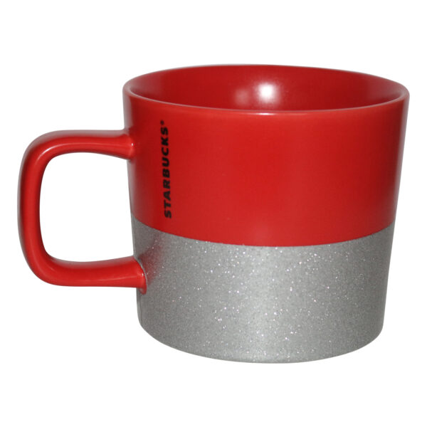 Starbucks Mug Red Dipped Glitter Glitzer Collectors Mug