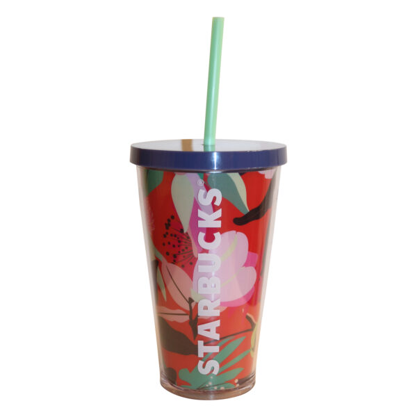Starbucks® Pink Sun Floral Summer Cold to Go Summer Smoothies Fruits Mug for Cold Drinks