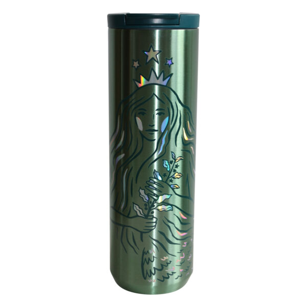 Starbucks 50th Anniversary Collection Mermaid Green Rainbow Tumbler 16oz/473ml Edelstahl Becher wiederverwendbar