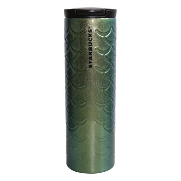 Starbucks Stainless Steel Thermobber Tumbler Siren Scales IG Metalic Green 16oz / 473ml reusable