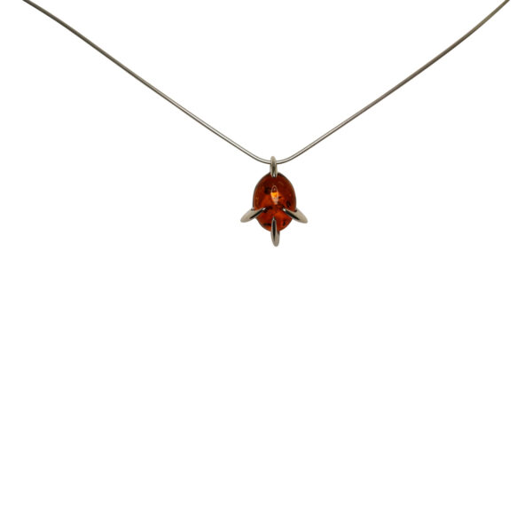 Amber necklace 925 silver