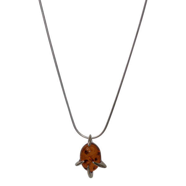 Amber necklace 925 silver