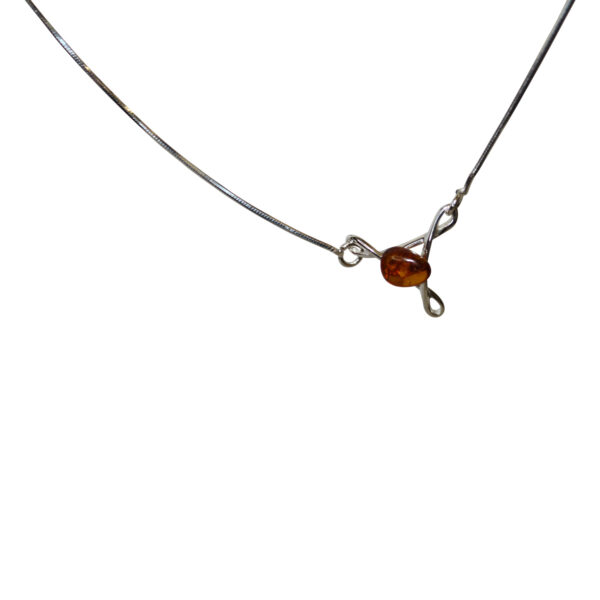 Amber necklace 925 silver