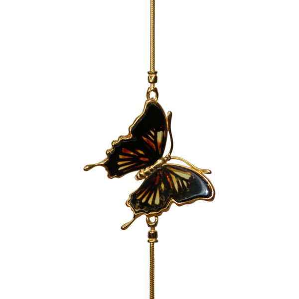 Amber Jewelry Bracelet Butterfly Silver Socket 925 Gold Plated