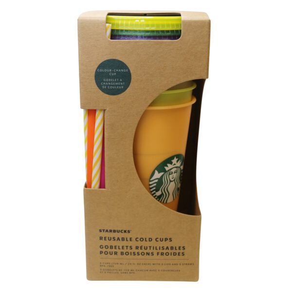 Starbucks Summer Collection Colour Changing Cold Cups 709ml Set of 5 Reusable