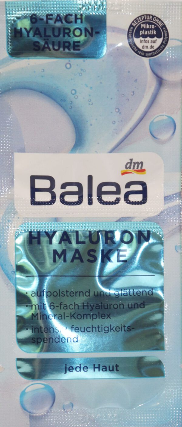 Balea Hyaluron Mask Edition, pack of 10 for 20 applications