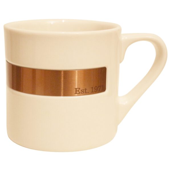 Starbucks Tasse Coffe Mug Copper Band Anniversary Badge Est. 1971 14oz