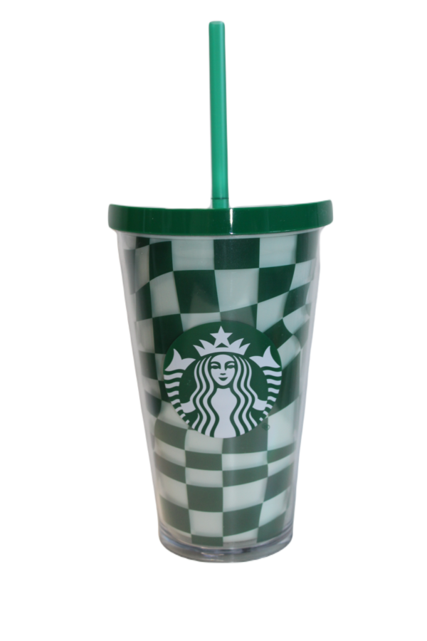 Starbucks Tumbler Cold Cup Green Grid LE