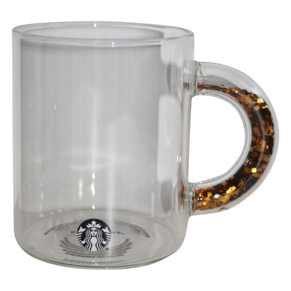 Starbucks Glass Gold Edition Glitter Mug