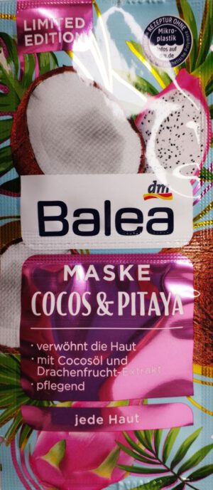 Balea Mask Cocos & Pitaya Limted Edition, pack of 10 for 20 applications