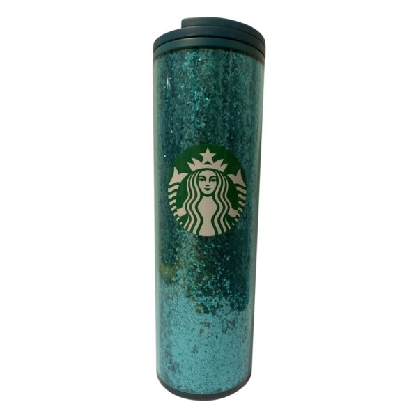 Starbucks Coffee Tumbler Türkis Glitzer Edition Kaffee Becher wiederverwendbar