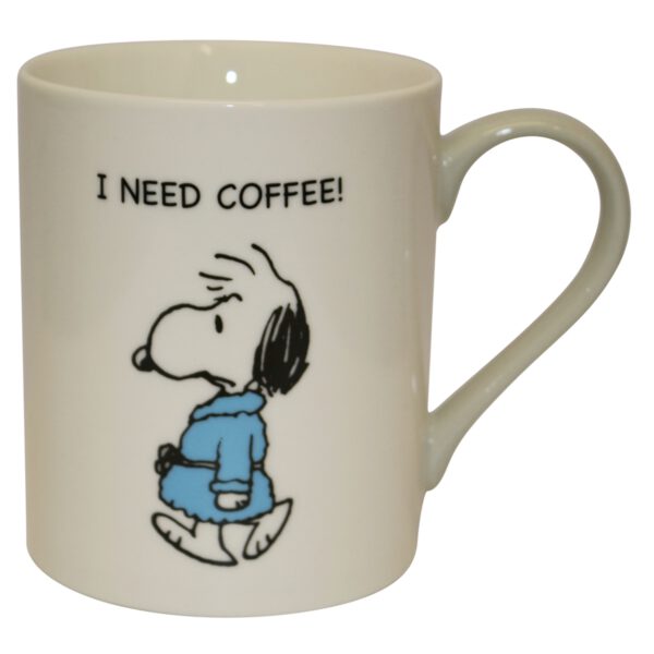 SNOOPY COFFEE CUP I NEED COFFEE